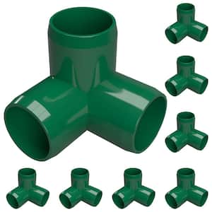 3/4 in. Furniture Grade PVC 3-Way Elbow in Green (8-Pack)