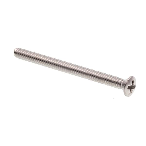 Prime-Line #6-32 x 1-3/4 in. Grade 18-8 Stainless Steel Phillips Drive Oval Head Machine Screws (25-Pack)