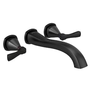 Stryke 2-Handle Wall Mount Roman Tub Faucet Trim Kit in Matte Black (Valve Not Included)