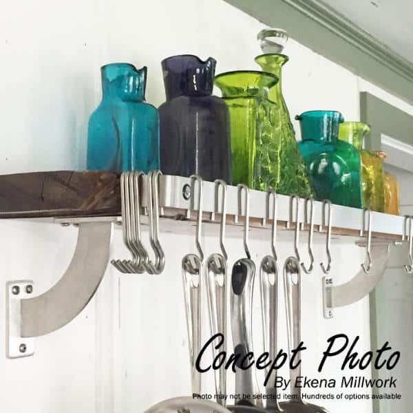 Unfinished Steel 2"W x 6"D x 5.5"H Hanging Shelf Bracket