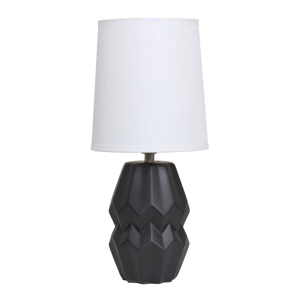 12.5 Geometric Ceramic Table Lamp, Black Base with White Shade for Stylish Spaces price history on PriceWatchPro