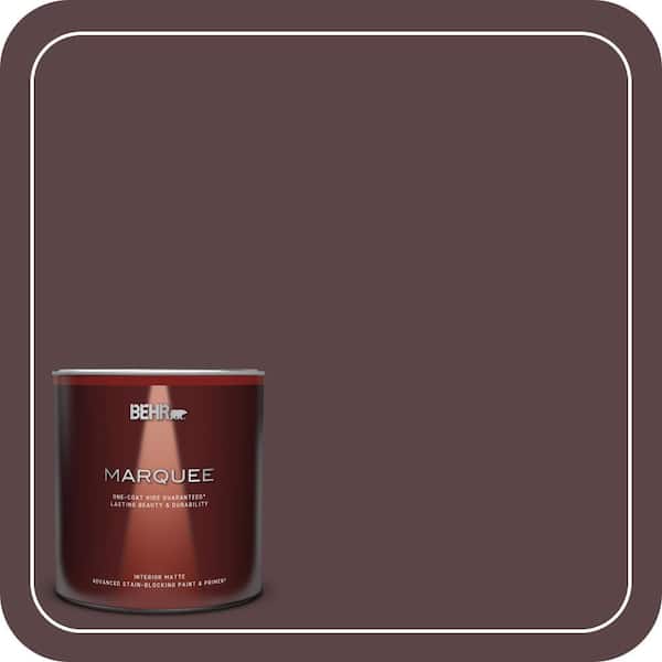 BEHR MARQUEE 1 qt. #BNC-31 Mahogany Spice Matte Interior Paint & Primer