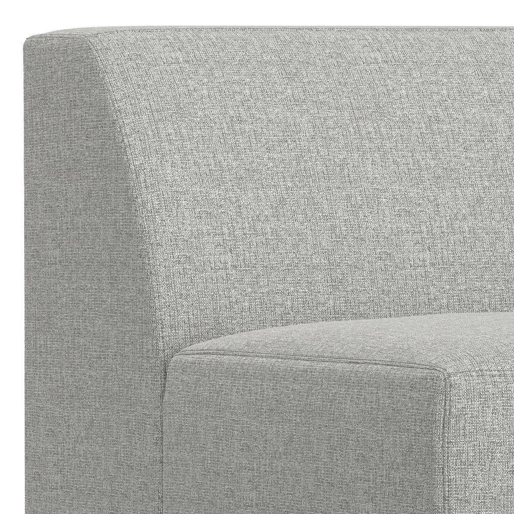 Pale Grey 34-Inch Recycled Polyester Armless Sofa Module