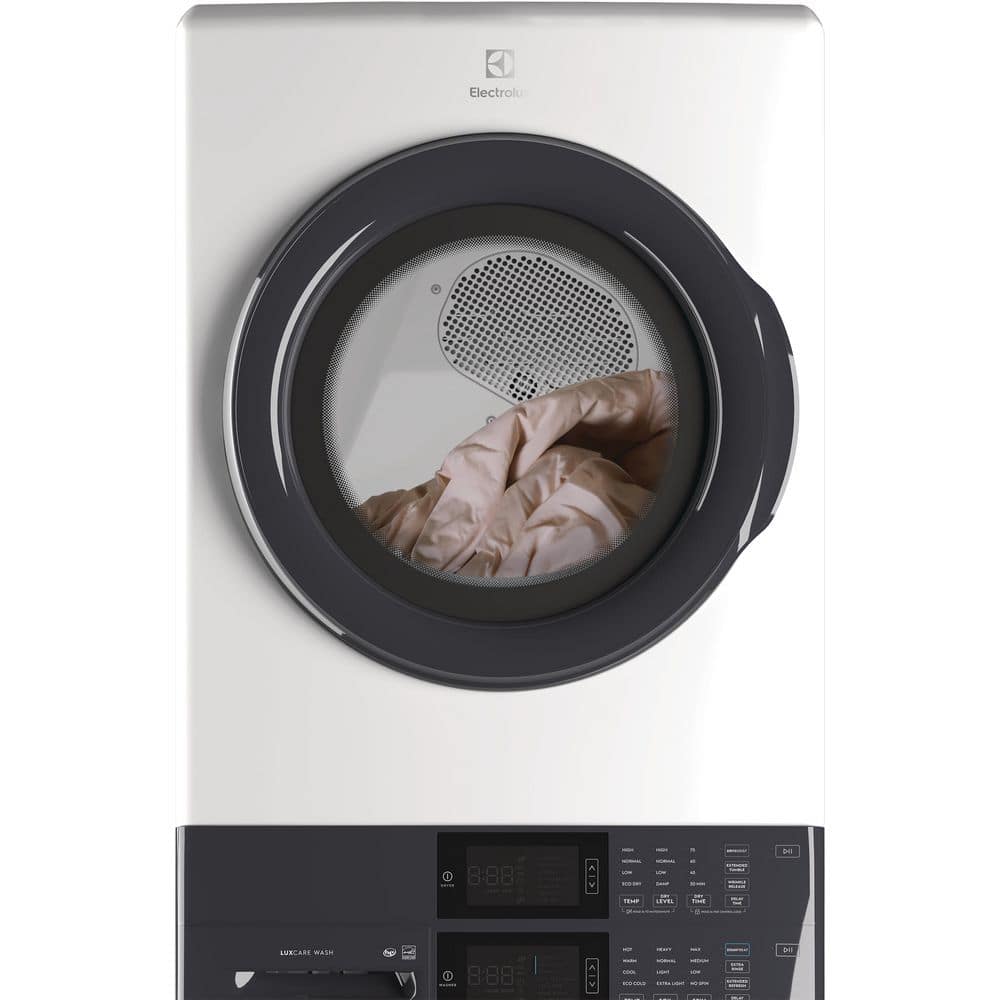 White Gas Stacked Washer and Dryer Set with Energy Star