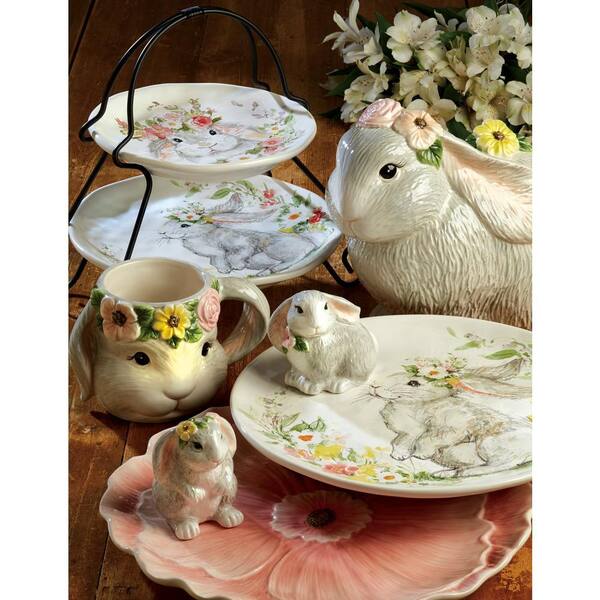 Certified International Sweet Bunny 16-Piece Seasonal Multicolored