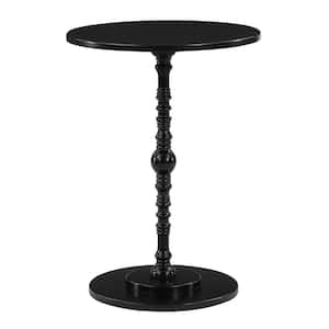 Classic Accents Sanibel 17.75 in. W Black Round MDF Spindle Side Table