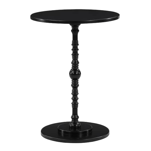 Convenience Concepts Classic Accents Sanibel 17.75 in. W Black Round MDF Spindle Side Table