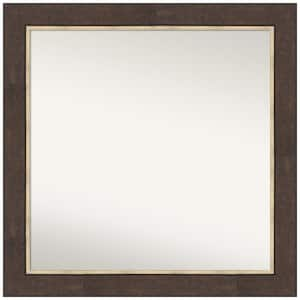 Lined Bronze 31 in. W x 31 in. H Non-Beveled Bathroom Wall Mirror in Bronze