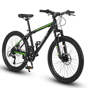 Tenleaf 27 in. Mountain Bike 21 Speed Suspension Fork Black