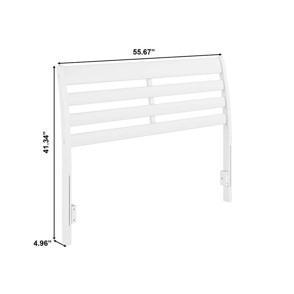 Savannah White Solid Wood Twin Headboard with USB Charger