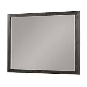 Gray 48 in. W x 36 in. H Modern Square Wood Dresser Mirror