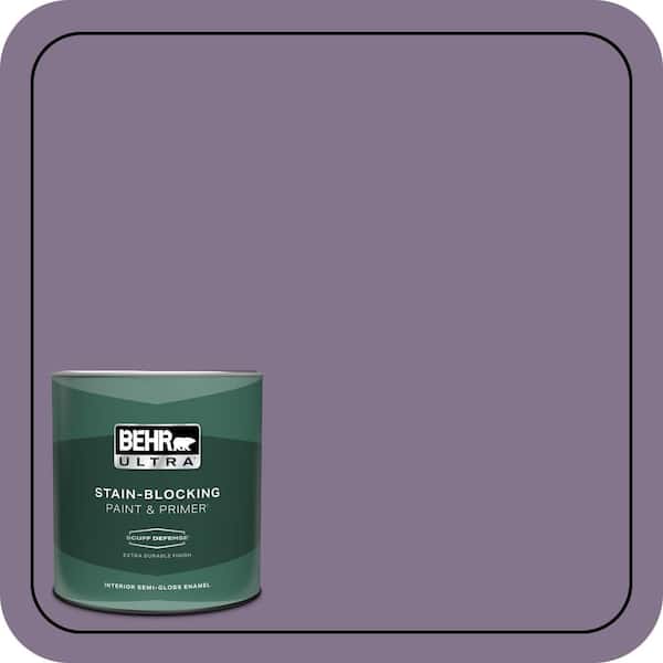 BEHR ULTRA 1 qt. #S100-5 Purple Potion Extra Durable Semi-Gloss Enamel Interior Paint & Primer