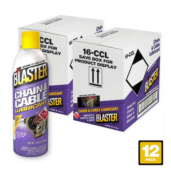 Blaster 11 oz. Long-Lasting Chain and Cable Lubricant Spray (Pack of 12)