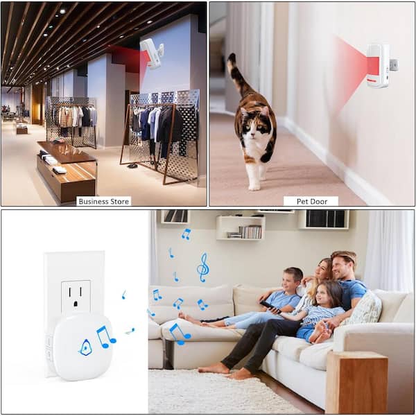Vrbgify Wireless Motion Sensor Alarm Indoor-1 PIR Detector