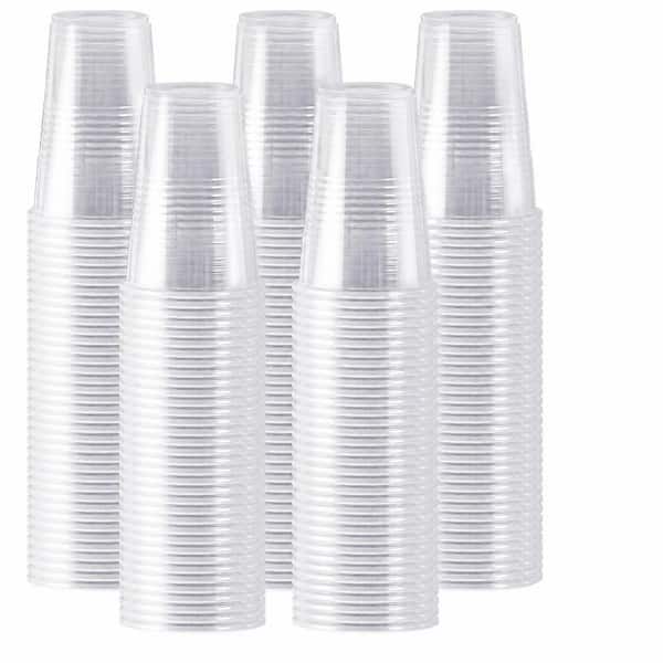 600-Pack 9 oz Clear Disposable Plastic Cups, BPA-Free PP Cups for Hot and Cold Drinks, Party and Picnic Use