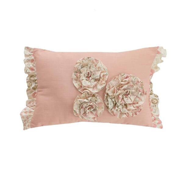 Unbranded Morgan Home Meadow Floral Pink Floral Polyester in. x 18 in. Throw Pillow