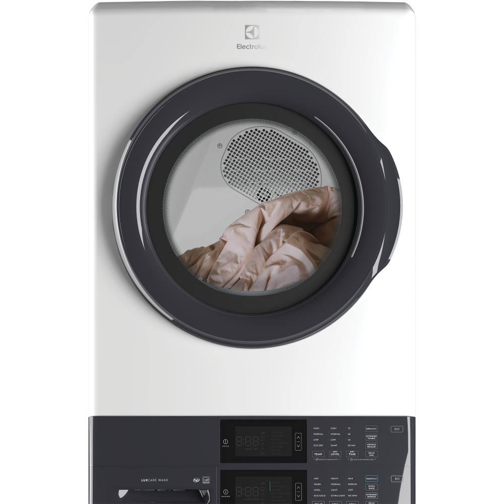 White Gas Stacked Washer and Dryer Set with Energy Star