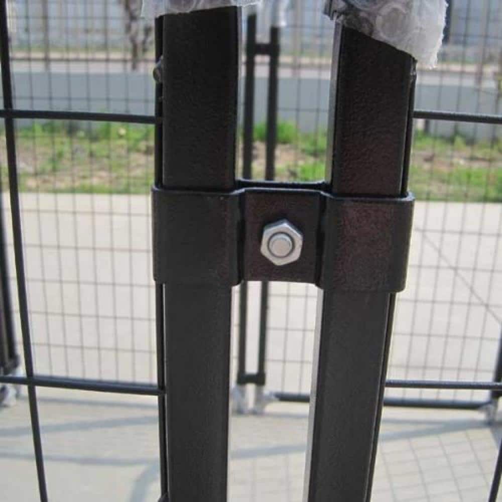 ALEKO Black Metal 10x10x4 Feet Heavy Duty Pet Playpen