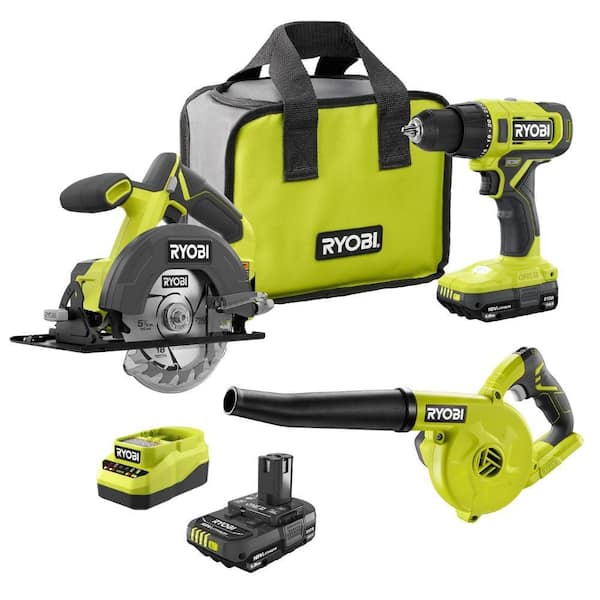 ONE+ 18V Cordless 2-Tool Combo Kit with (2) 1.5 Ah Batteries, Charger, and FREE ONE+ Cordless Compact Workshop Blower