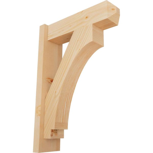 Ekena Millwork 6 in. x 26 in. x 18 in. Douglas Fir Imperial Craftsman Smooth Outlooker