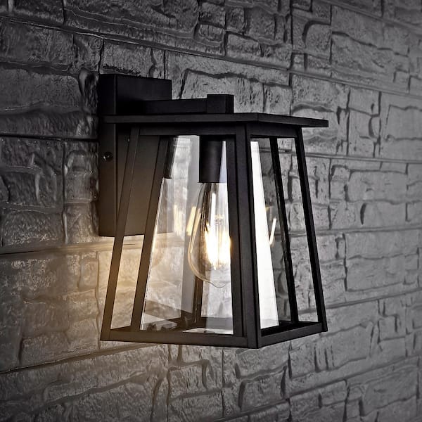 Stern 1-Light Black Outdoor Wall Lantern Sconce