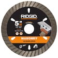RIDGID 5 in. Masonry Cutting Turbo Rim Diamond Saw Blade