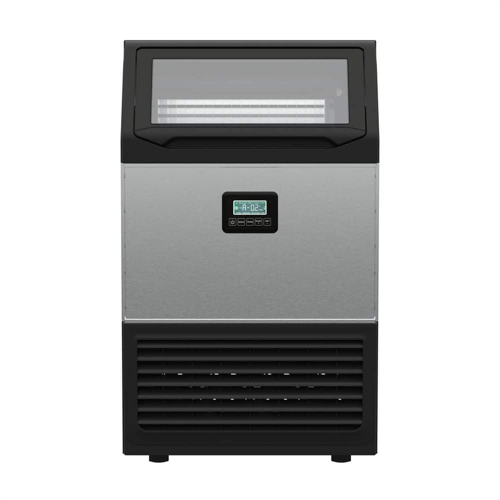 24.4 in.Stainless Steel 550lb./24 H Freestanding Commercial Ice Maker Full Size Ice Cubes with 85 lbs.Ice Storage