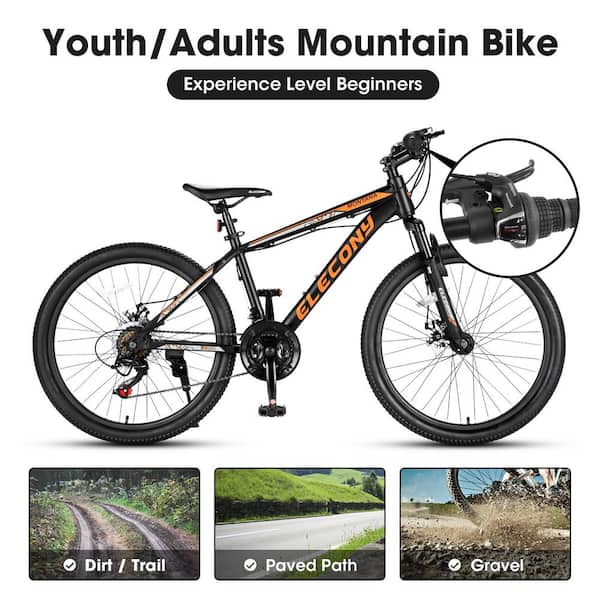 Zeus & Ruta 24 in. Mountain Bike for Adults Aluminum Frame Bike