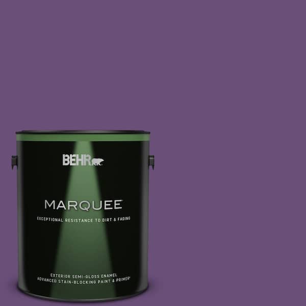 BEHR MARQUEE 1 gal. #660B-7 Exotic Purple Semi-Gloss Enamel Exterior Paint & Primer