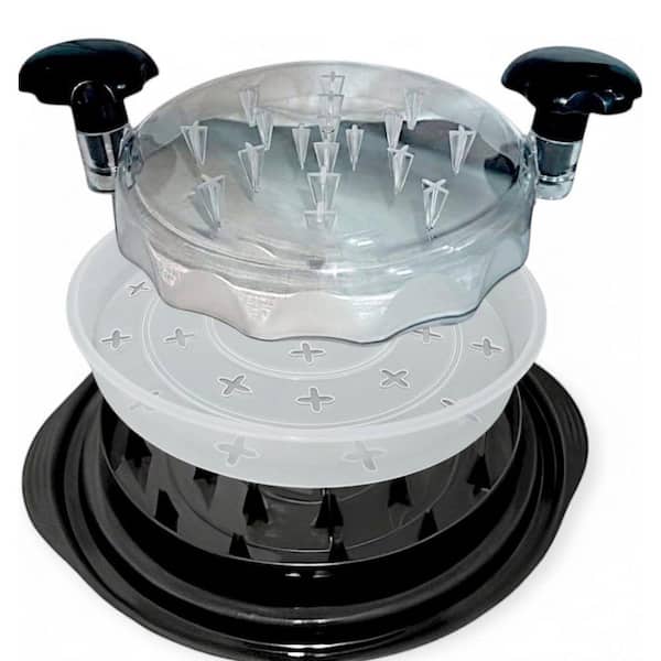 Black Plastic Meat Grinder Kitchen Tool with Non-Slip Base, BPA-Free, Dishwasher Safe, Ergonomic Handles, 1 Piece