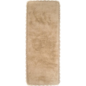 Lavish Home Taupe 2 ft. x 5 ft. Cotton Reversible Extra Long Bath Rug  Runner 67-0019-T - The Home Depot