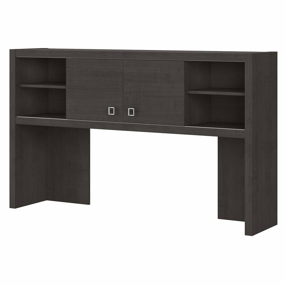 kathy ireland Echo Charcoal Maple Computer Desk Hutch KI6030303 The
