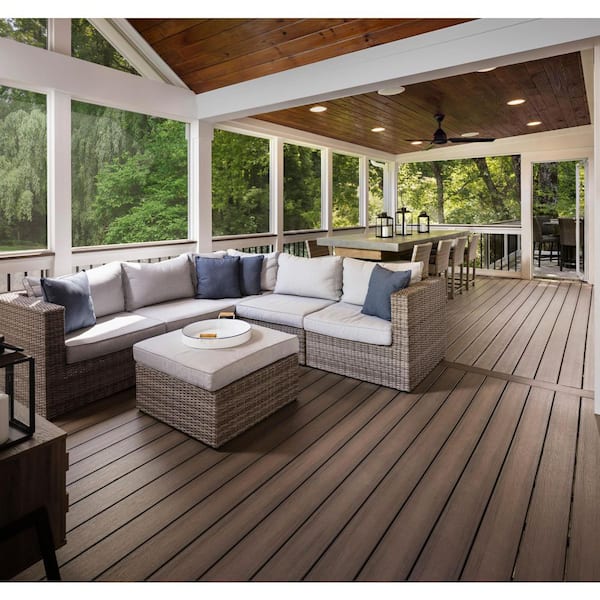 Elevate Riverbank 1 in. x 5.4 in.x 16 ft. Groove Capped Composite Decking (10-Pack) (H-Pack)