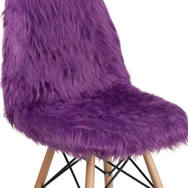 Fluffy on sale purple chair