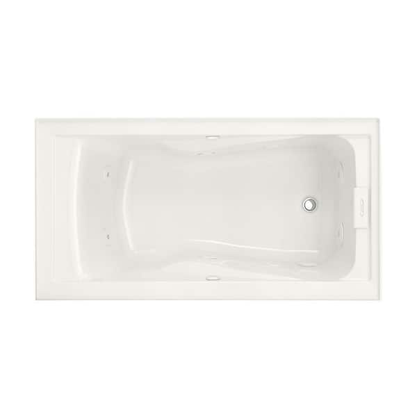 EverClean 60 in. x 32 in. Whirlpool Bathtub with Right Drain in White