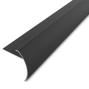 Matte Black 8 mm x 74in.  Aluminum Stair Nosing  Floor Transition Strip