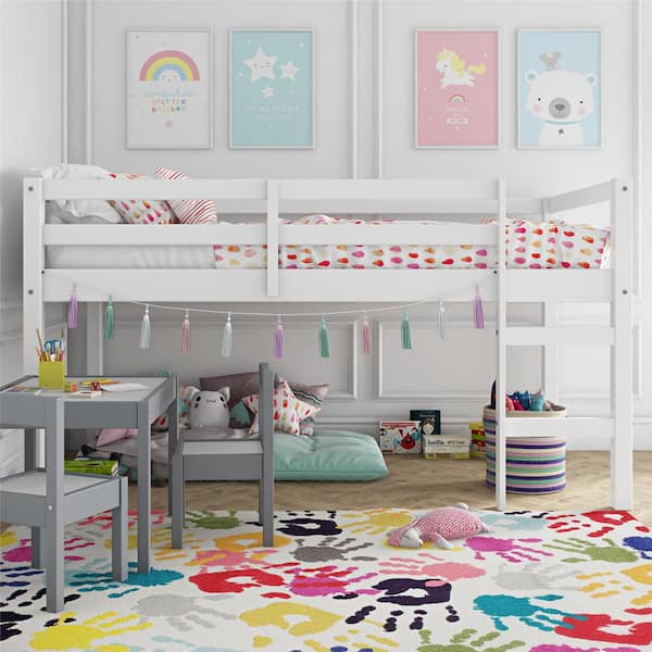 Anders White Junior Twin Loft Bed