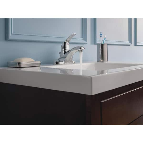 Foundations 4 in. Centerset Single Handle Bathroom Faucet in Polished Chrome