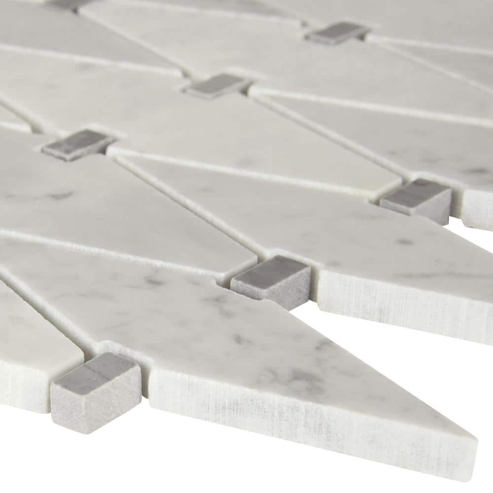 Azula Floret 12x12 Marble Mosaic Tile for Bathroom and Kitchen