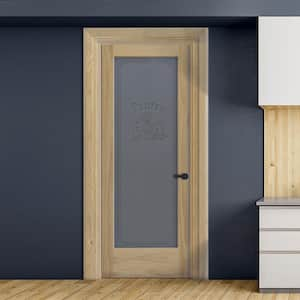 24 in. x 80 in. Pantry Wood Full Lite Unfinished Pine Interior Door Slab