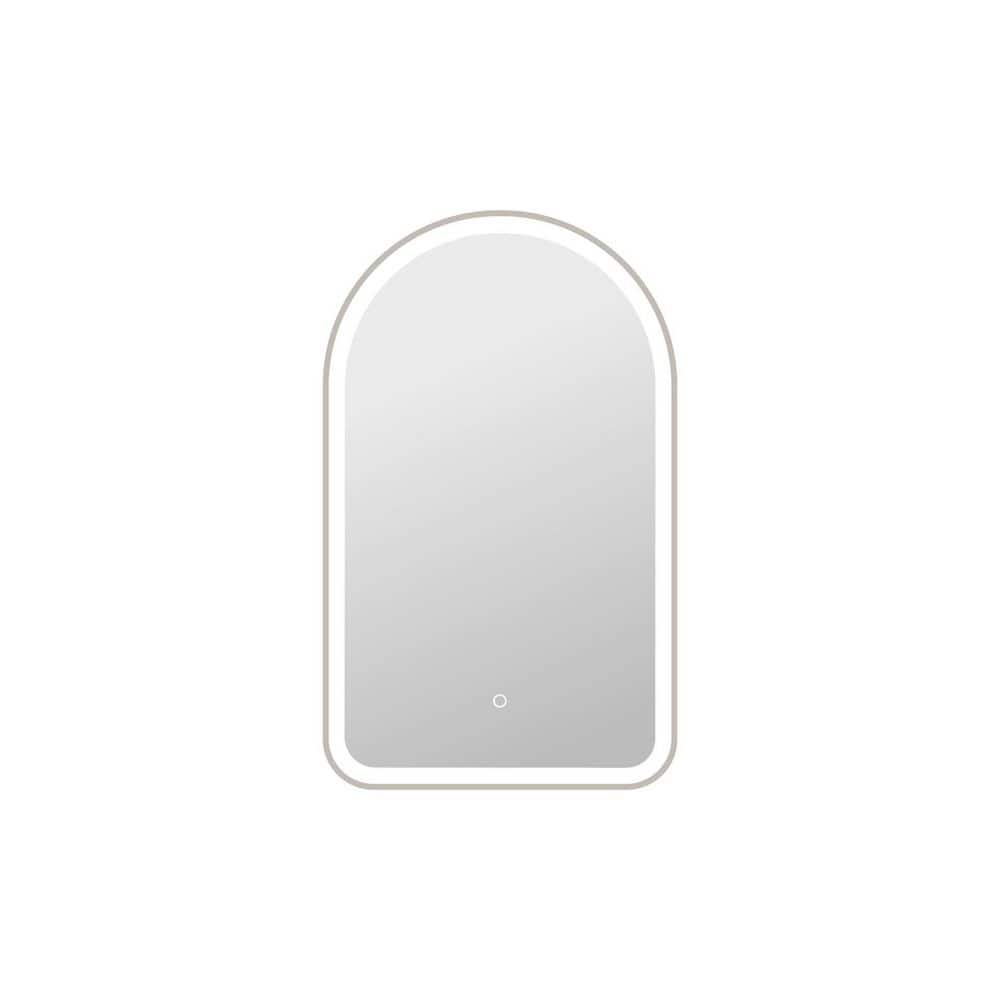 22 in. W x 36 in. H Arch Framed LED Wall Mirror in Silver price history on PriceWatchPro