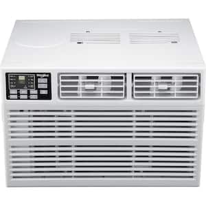 18,000 BTU Window-Mounted Air Conditioner with Heat in White