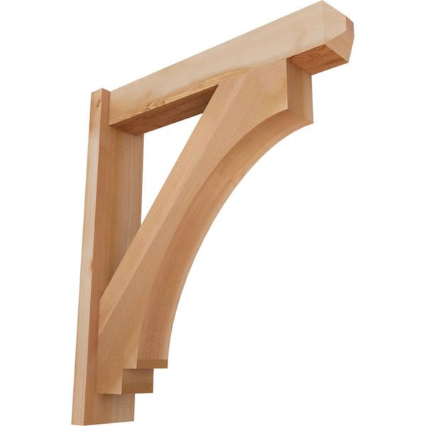 Ekena Millwork 6 in. x 30 in. x 26 in. Western Red Cedar Imperial Craftsman Smooth Outlooker