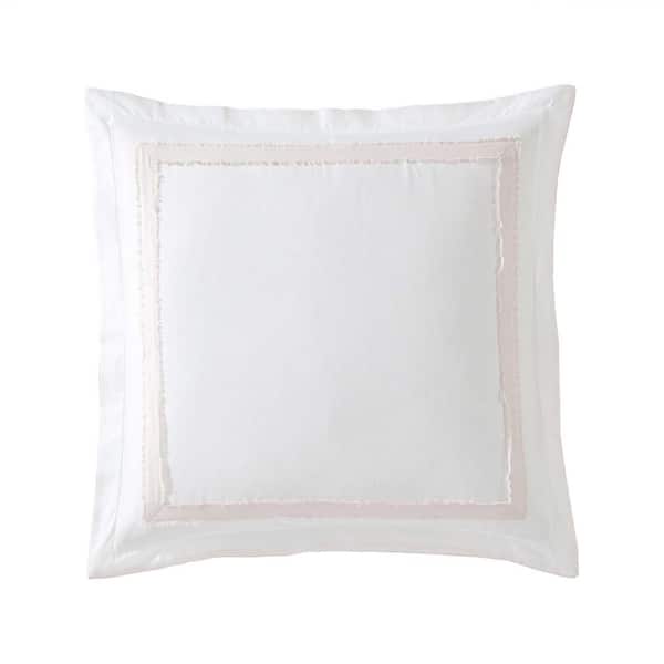 Mila 1-Piece Pink Solid Cotton Blend European Sham
