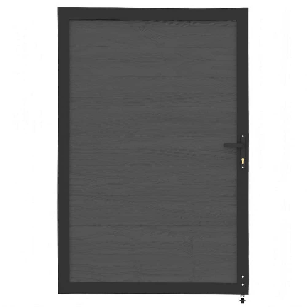 New Version Privacy 4 ft. W x 6 ft. H Aluminum Frame Fence Gate Silver Gray Composite Panel with Security Lock System price history on PriceWatchPro