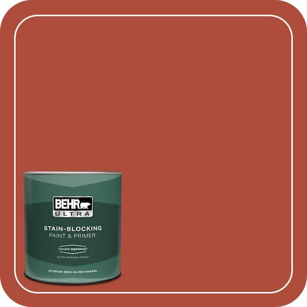 BEHR ULTRA 1 qt. #MQ4-35 Torch Red Extra Durable Semi-Gloss Enamel Interior Paint & Primer