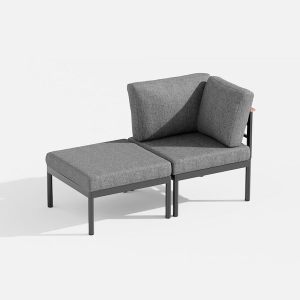 Aluminum Leisure Outdoor Day Bed with Olefin Beige Cushions