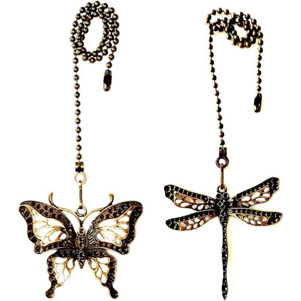 OBJLGEV Ceiling Fan Pull Chain Extender Set Dragonfly
