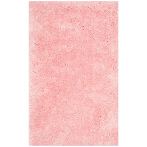 Arctic Shag Pink Doormat 3 ft. x 5 ft. Solid Area Rug