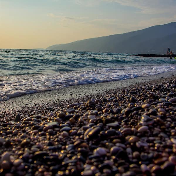 Small Black Mexican Beach Rocks